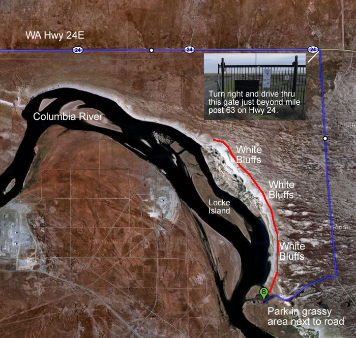 site Design by Roger Gervin Hike above the White Bluffs in the